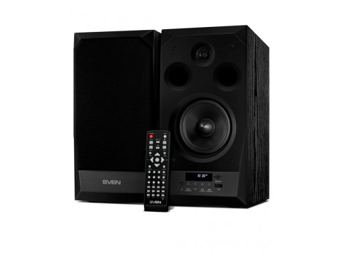 SVEN MC-20, чёрный, акустическая система 2.0, мощность 2x45Вт (RMS), FM-тюнер, USB/microSD, дисплей