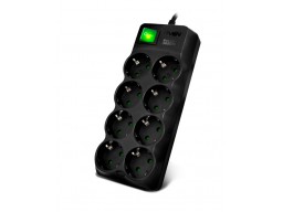 SVEN Сетевой фильтр Surge Protector  SF-08E-16 1,8 m (8 sockets) black