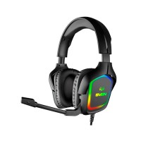 Наушники с микрофоном AP-U750MV, BLACK (USB, RGB)