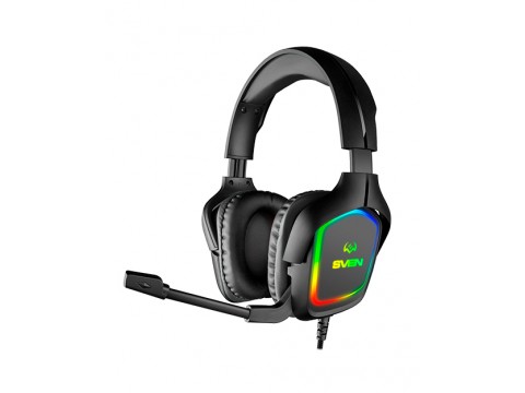 Наушники с микрофоном AP-U750MV, BLACK (USB, RGB)