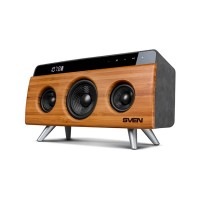 SVEN HA-930, бамбук, акустическая система, мощность 30 Вт (RMS), Bluetooth, FM, USB, LED-дисплей