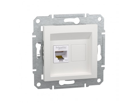 Розетка компьютерная SE EPH437012145 Asfora RJ45 кат. 5е механизм белый