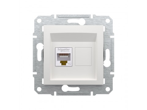 Розетка компьютерная SE EPH437012145 Asfora RJ45 кат. 5е механизм белый
