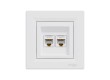 Розетка двойная компьютерная SE EPH4400121 Asfora RJ45 в сборе белый