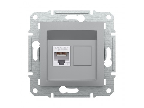 Розетка компьютерная SE EPH4700161 Asfora RJ45 кат.6e механизм алюминий