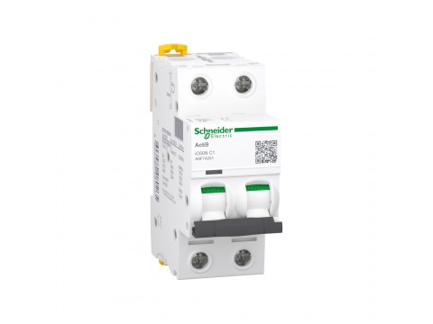 Автоматический выключатель SE A9F74201 Acti9 iC60N 2P С 1А 6 kA