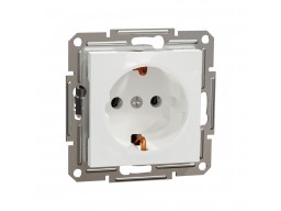Розетка с заземлением SE EPH2970121 Asfora 16А механизм винт. клеммы белый