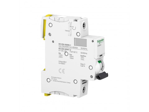 Автоматический выключатель SE A9F75110 Acti9 iC60N 1P 10А D 6 kA