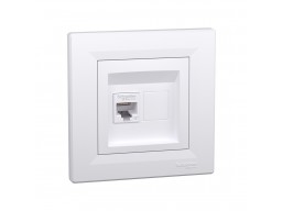 Розетка компьютерная SE EPH470012145 Asfora RJ45 кат. 6 в сборе белый
