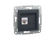 Розетка компьютерная SE EPH4300171 Asfora RJ45 кат. 5е механизм антрацит