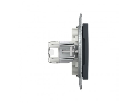 Розетка компьютерная SE EPH4300171 Asfora RJ45 кат. 5е механизм антрацит