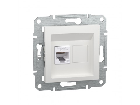 Розетка компьютерная SE EPH4770121 Asfora RJ45 кат. 6 механизм белый