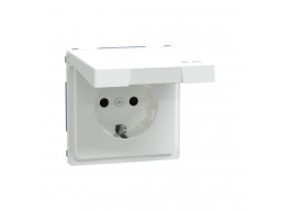 Розетка MERTEN MTN2314-6035 D-Life 16А с з/к с крышкой IP44 белый лотос