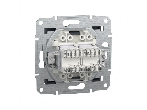 Розетка компьютерная двойная SE EPH4800171 Asfora RJ45 кат. 6 механизм антрацит