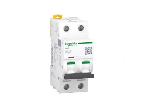 Автоматический выключатель SE A9F75202 Acti9 iC60N 2P D 2А 6 kA