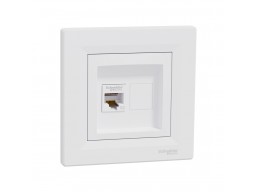 Розетка компьютерная SE EPH4300121 Asfora RJ45 кат. 5e в сборе белый