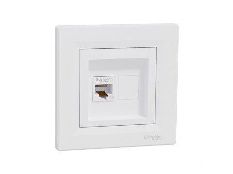 Розетка компьютерная SE EPH4300121 Asfora RJ45 кат. 5e в сборе белый