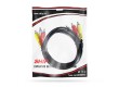 Интерфейсный кабель RCA (тюльпаны аудио-видео-звук) SHIP SH8053-1.5P Пол. пакет