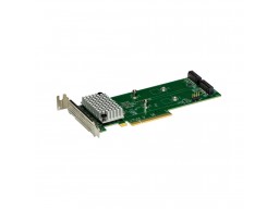 Supermicro AOC-SLG4-2H8M2-O Low Profile 2x PCIe Gen 4 Hybrid NVMe/SATA M.2 RAID Carrier