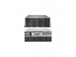 Supermicro server chassis CSE-846BE1C8-R1K23B4 4U chassis support for max. motherboard size - EE-ATX, E-ATX, Dual and Single Intel and AMD CPU, 7x Full-height, Full-length expansion slot(s), 24x 3.5" hot-swap drive bay, 24-Port 4U Expander Backplane