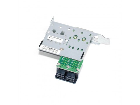 Панель разъемов / AOM-SAS3-8I8E-LP / Low-profile bracket / Not a controller / SFF-8644 (mini SAS HD ext) x2 / SFF-8643 (mini SAS HD) x2