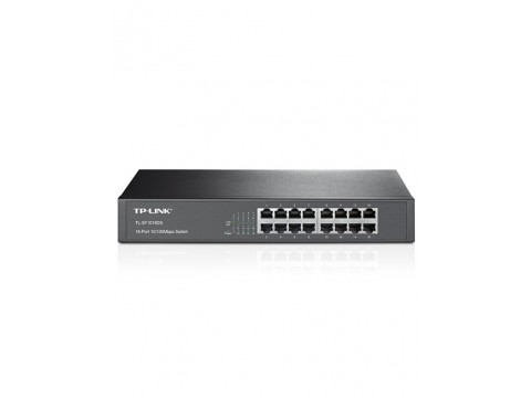 TP-Link TL-SF1016DS 16-портовый Fast Ethernet настольный/монтируемый в стойку коммутатор