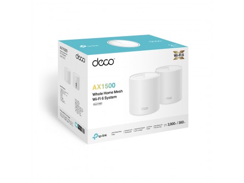Домашняя Mesh-система Wi-Fi 6 TP-Link Deco X1500(2-pack)