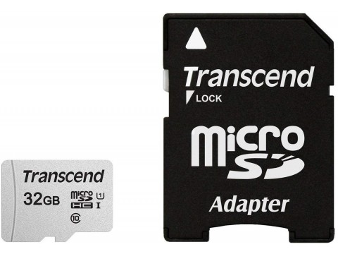 Карта памяти MicroSD 32GB Class 10 U1 Transcend TS32GUSD300S-A