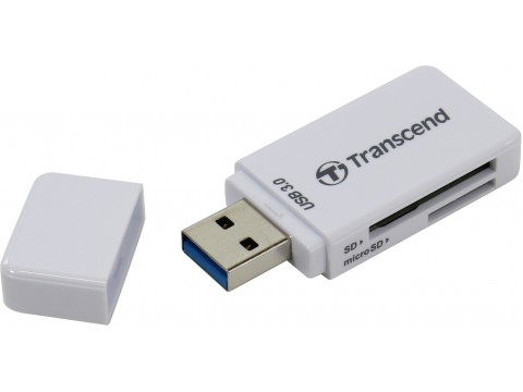 Кардридер Transcend TS-RDF5W, USB3.0 SD/microSD белый