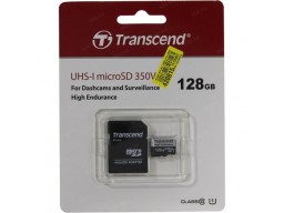 Карта памяти MicroSD 128GB Class 10 U1 Transcend TS128GUSD350V