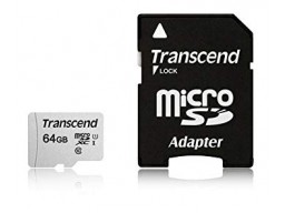 Карта памяти MicroSD 64GB Class 10 U1 Transcend TS64GUSD300S-A