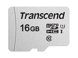 Карта памяти MicroSD 16GB Class 10 U1 Transcend TS16GUSD300S