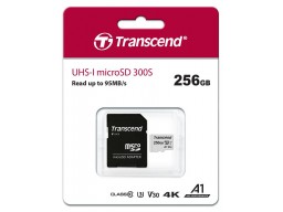 Карта памяти MicroSD 256GB Class 10 U3 A1 Transcend TS256GUSD300S-A