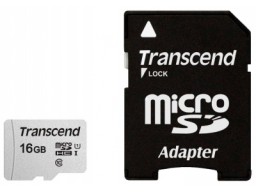 Карта памяти MicroSD 16GB Class 10 U1 Transcend TS16GUSD300S-A