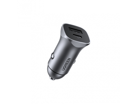 Автомобильное ЗУ Ugreen CD130 USB-C PD+USB-A QC 24W Fast Car Charger, 30780