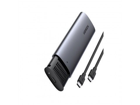 Кейс для подключения жестких дисков Ugreen CM400/10902 M.2 NVMe USB Type-C Серый