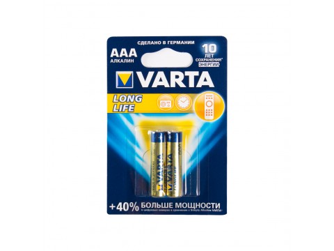 Батарейка VARTA Longlife Micro 1.5V - LR03/ AAA (2 шт)