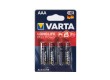 Батарейка VARTA Longlife Power Max Micro 1.5V - LR03/ AAA 4 шт в блистере