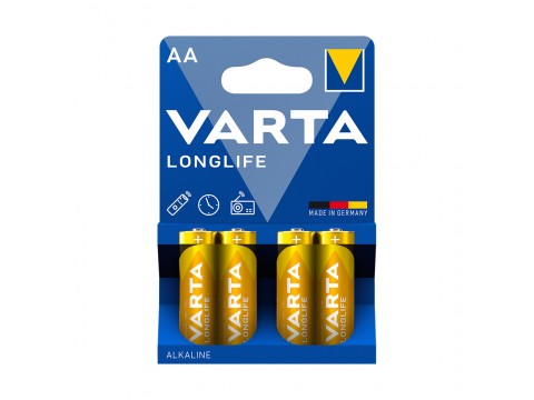 Батарейка VARTA Longlife Mignon 1.5V - LR6/AA 4 шт в блистере