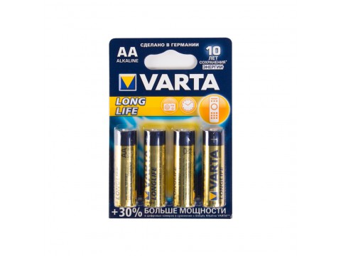 Батарейка VARTA Longlife Mignon 1.5V - LR6/AA 4 шт в блистере