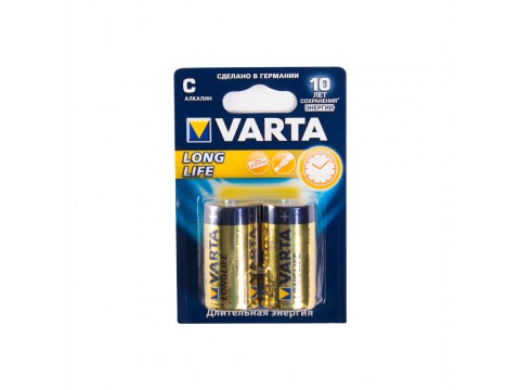 Батарейка VARTA Longlife Baby 1.5V - LR14/ C 2 шт. в блистере