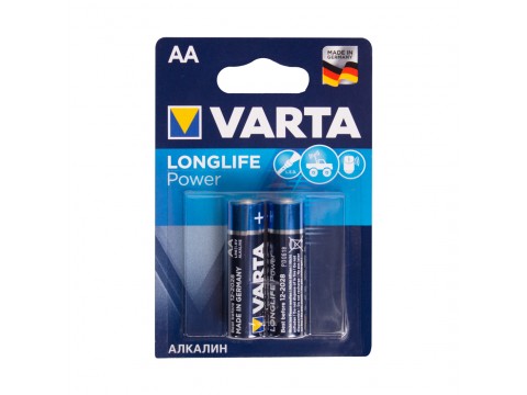 Батарейка VARTA Longlife Power Mignon 1.5V - LR6/AA 2 шт в блистере