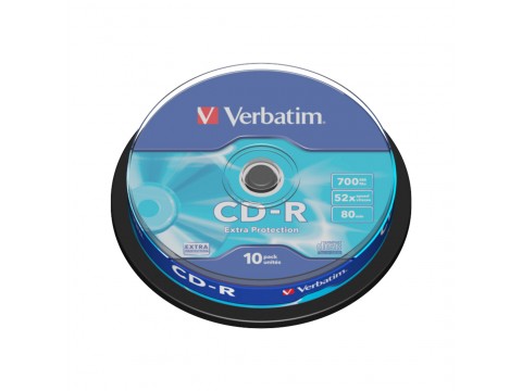 Диск CD-R Verbatim (43437) 700MB 10штук Незаписанный