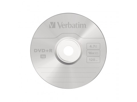 Диск DVD+R Verbatim (43500) 4.7GB 25штук Незаписанный