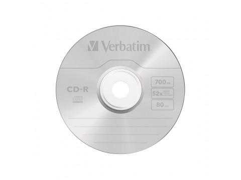 Диск CD-R Verbatim (43343) 700MB 50штук Незаписанный