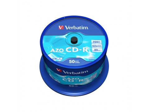 Диск CD-R Verbatim (43343) 700MB 50штук Незаписанный