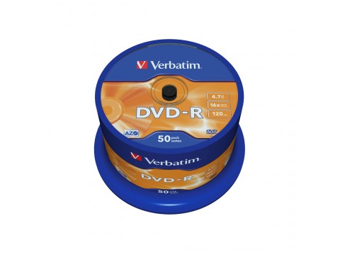 Диск DVD-R Verbatim (43548) 4.7GB 50штук Незаписанный