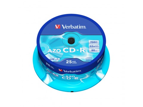 Диск CD-R Verbatim (43352) 700MB 25штук Незаписанный