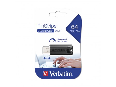 USB Флеш накопитель Verbatim 49318 64GB USB 3.2 Чёрный