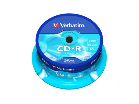 Диск CD-R Verbatim (43432) 700MB 25штук Незаписанный